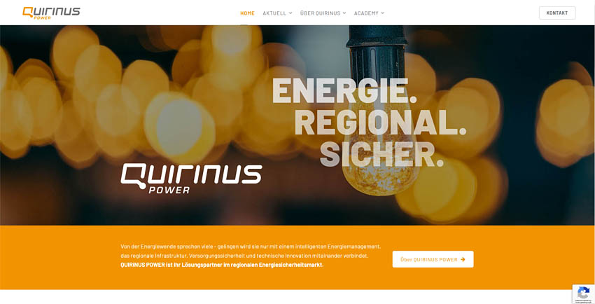 Internetseite Quirinus-Power - Wesemann New Media, Werbeagentur in Köln